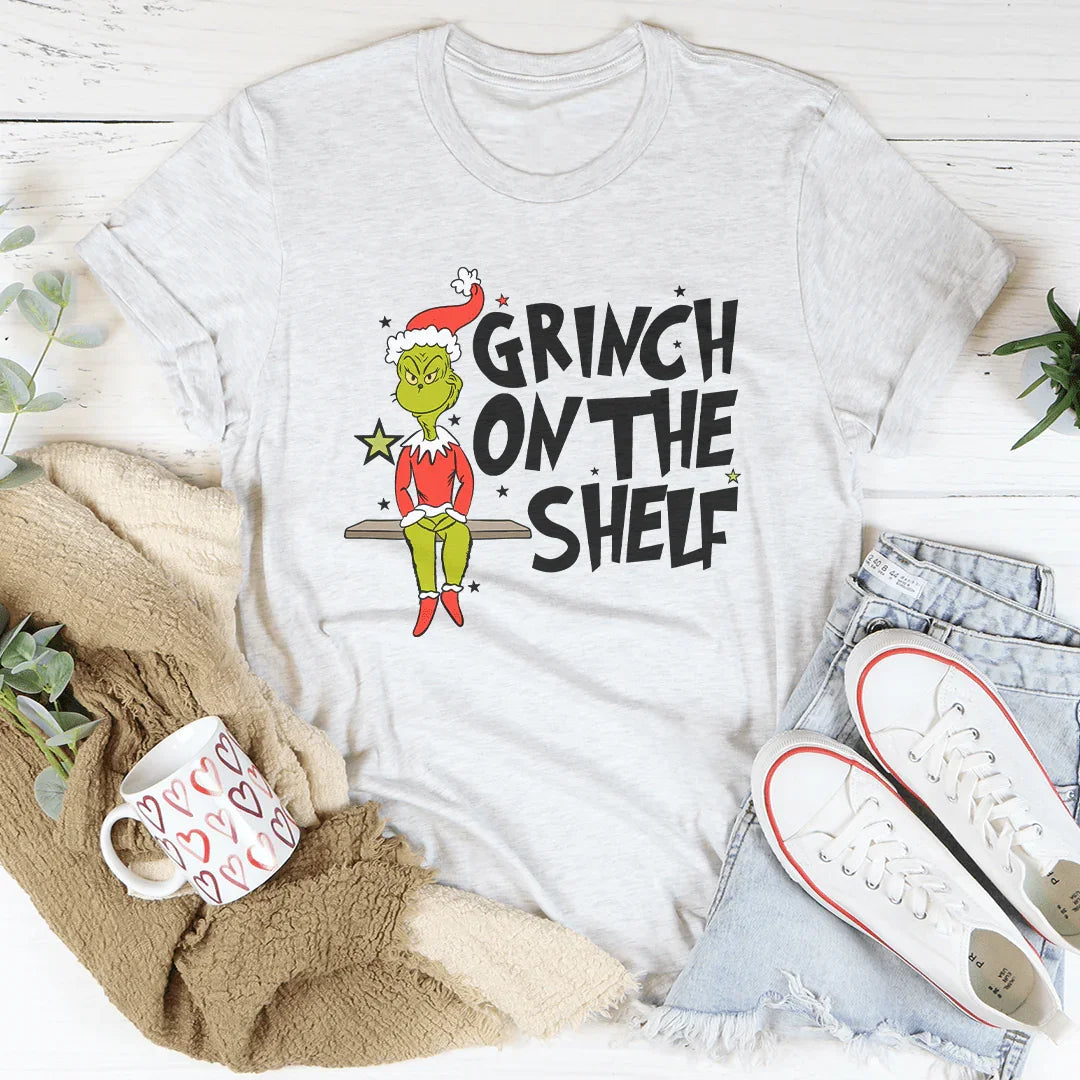 Grinch On The Shelf Tee - WonderingCloth