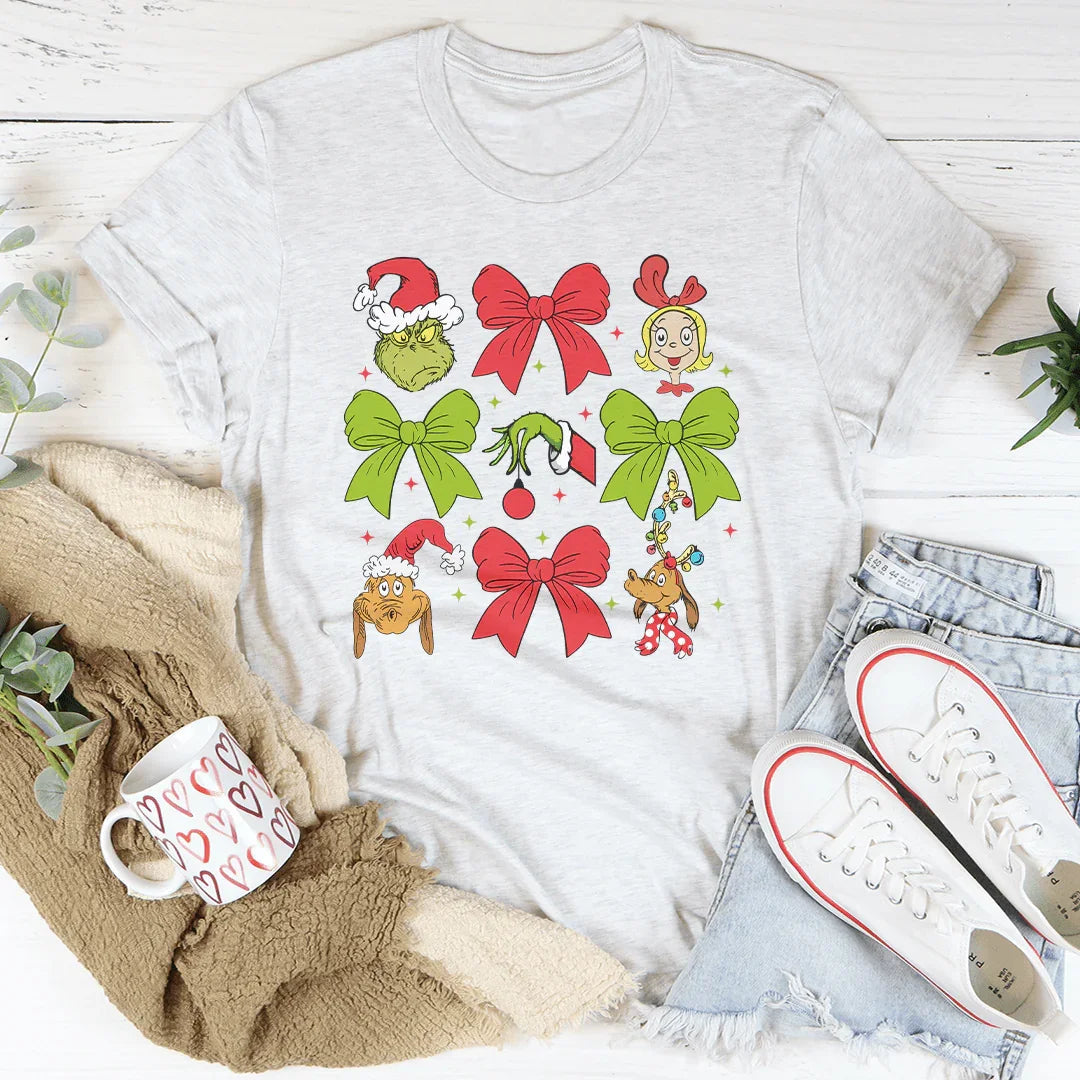 Grinmas Coquette Bow Tee - WonderingCloth