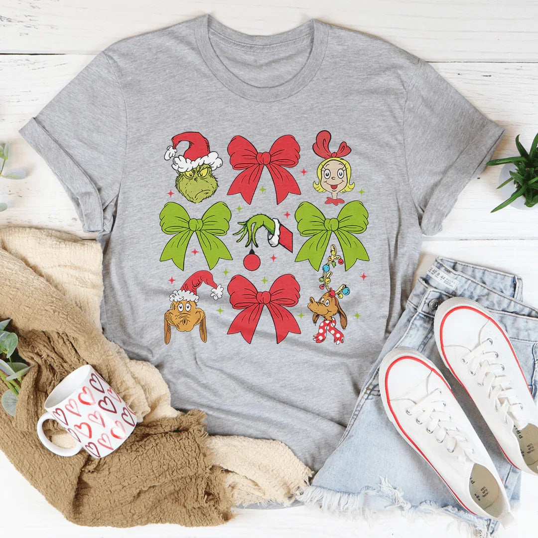 Grinmas Coquette Bow Tee - WonderingCloth