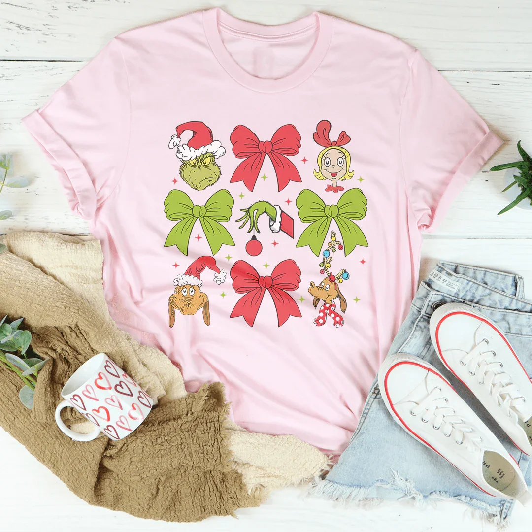 Grinmas Coquette Bow Tee - WonderingCloth