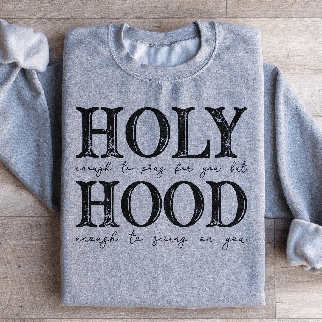 Half Hood Half Holy Sweatshirt - WonderingCloth