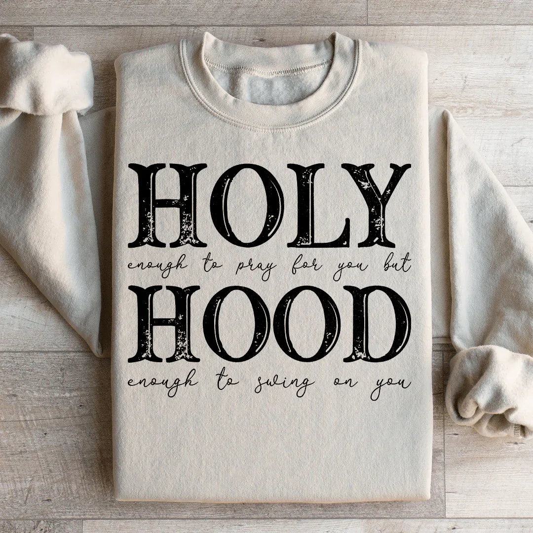 Half Hood Half Holy Sweatshirt - WonderingCloth