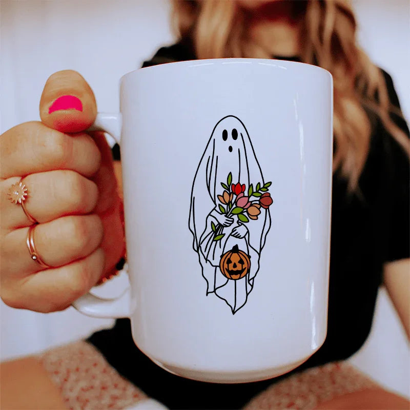 Halloween Bride Ghost Ceramic Mug 15 oz - WonderingCloth