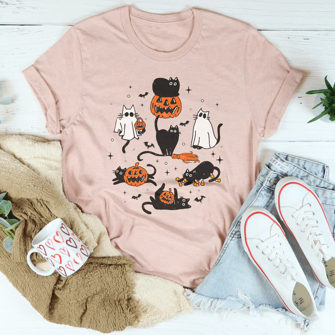 Halloween Cats Tee - WonderingCloth