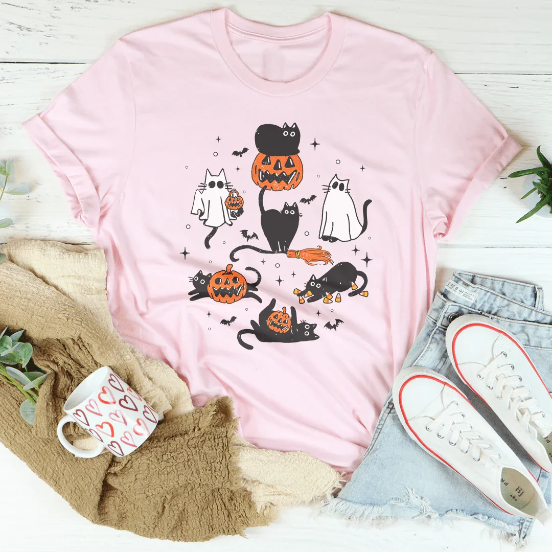 Halloween Cats Tee - WonderingCloth
