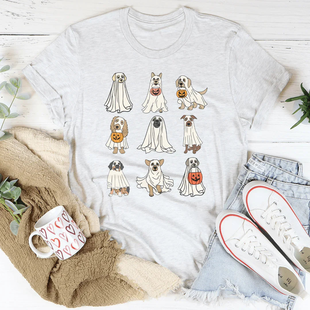 Halloween Ghost Dogs Tee - WonderingCloth