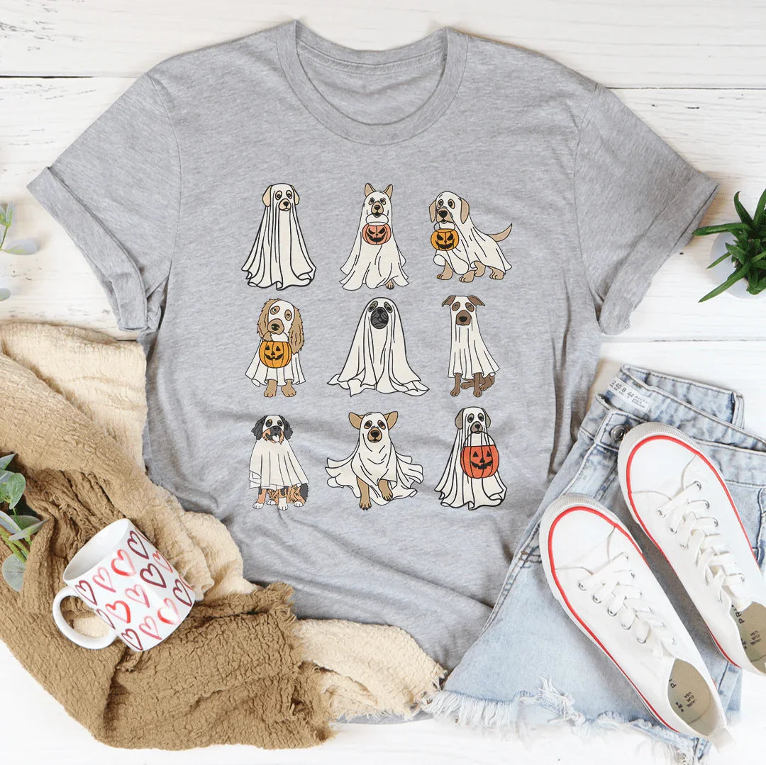 Halloween Ghost Dogs Tee - WonderingCloth