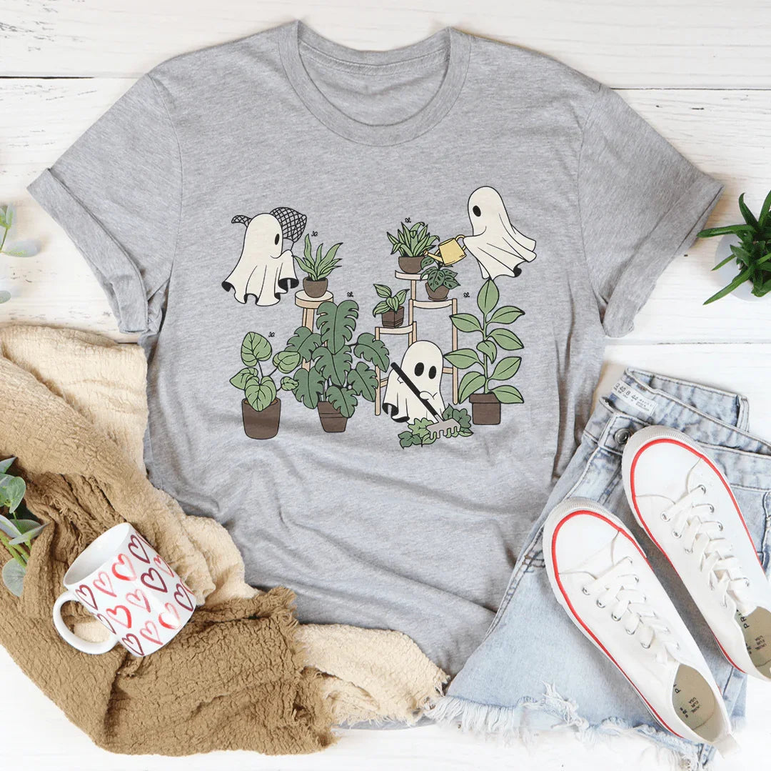 Halloween Ghost Plant Lover Tee - WonderingCloth