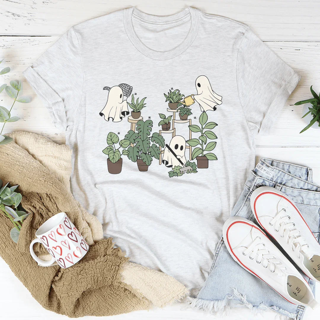 Halloween Ghost Plant Lover Tee - WonderingCloth