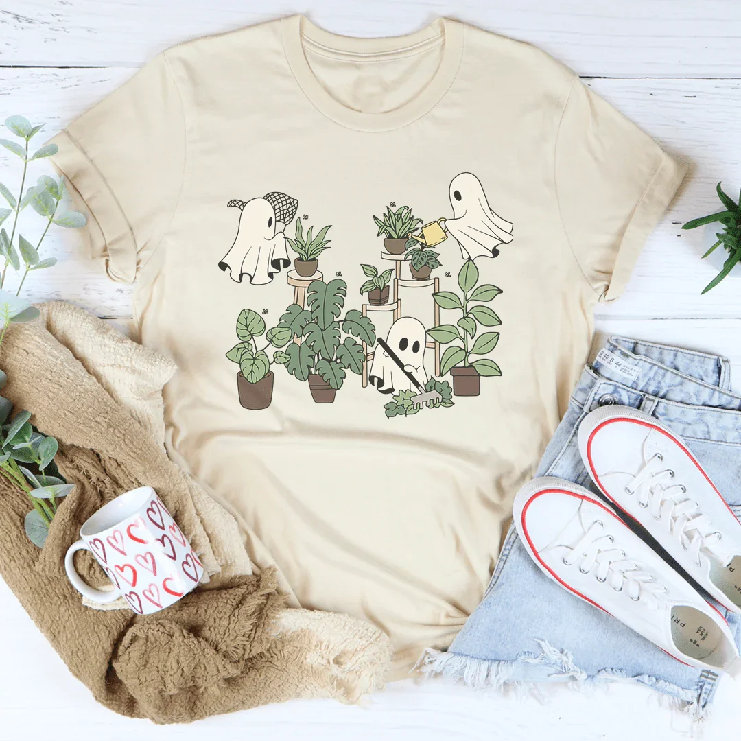 Halloween Ghost Plant Lover Tee - WonderingCloth
