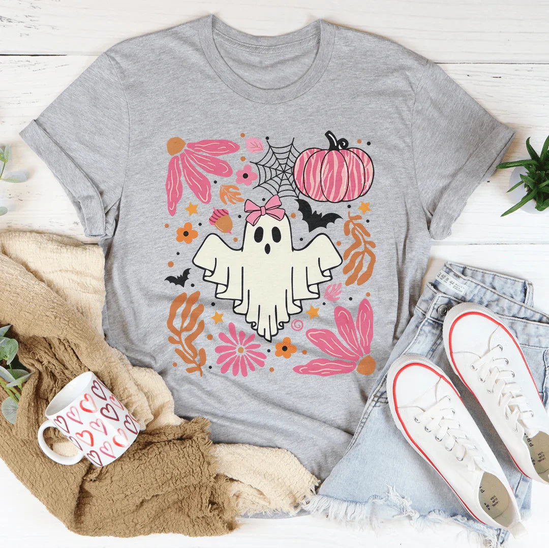 Halloween Pink Ghost Tee - WonderingCloth
