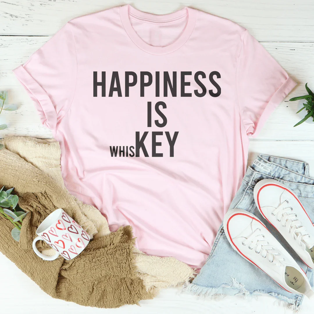 Happiness Is Key Tee - WonderingCloth