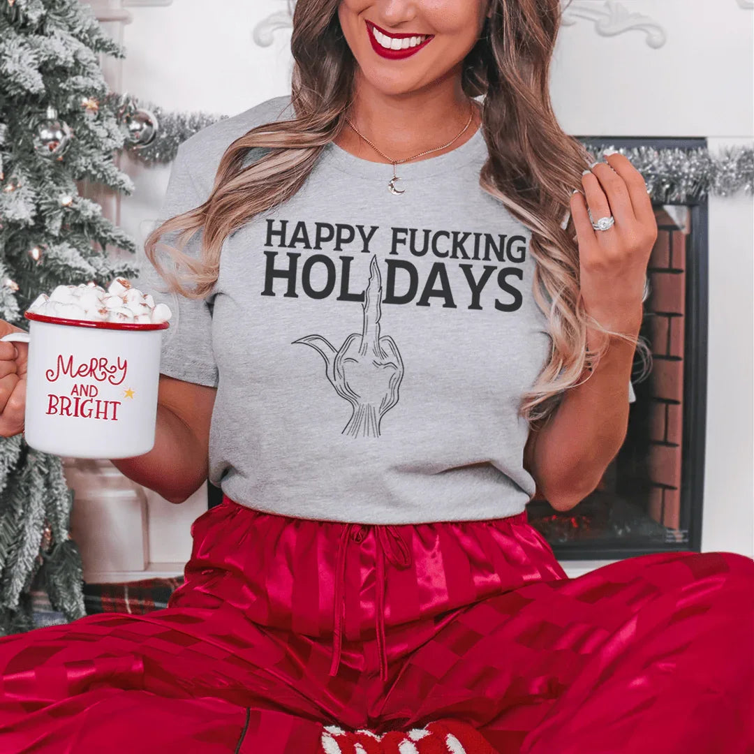 Happy Holidays Tee - WonderingCloth