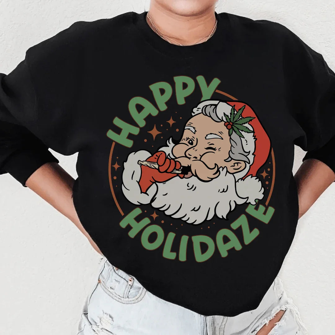 Happy Holidaze Sweatshirt - WonderingCloth