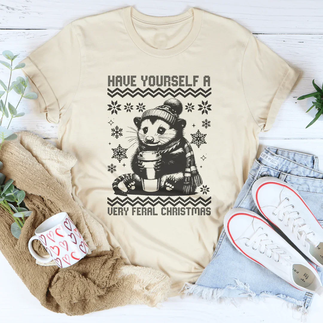 Have Yourself A Very Feral Christmas Tee - WonderingCloth