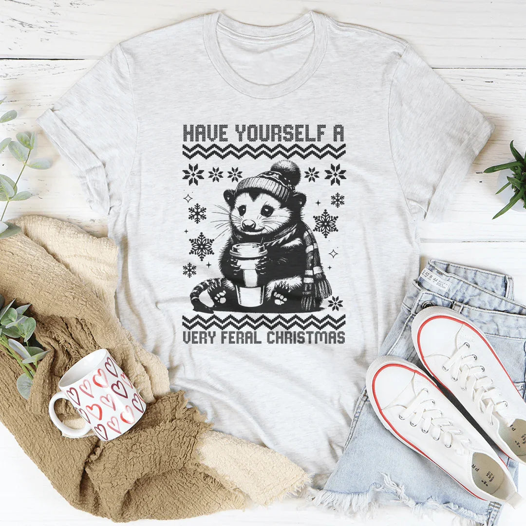Have Yourself A Very Feral Christmas Tee - WonderingCloth