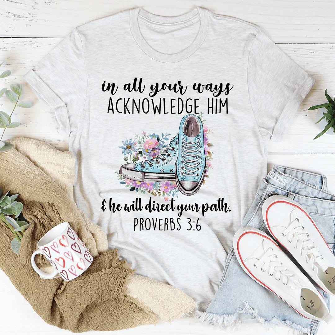 He Will Direct Your Path Tee - WonderingCloth