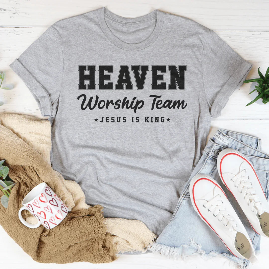 Heaven Worship Team Jesus Is King Tee - WonderingCloth