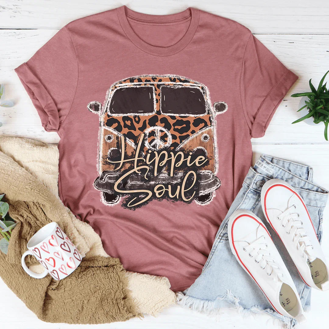 Hippie Soul Leopard Tee - WonderingCloth