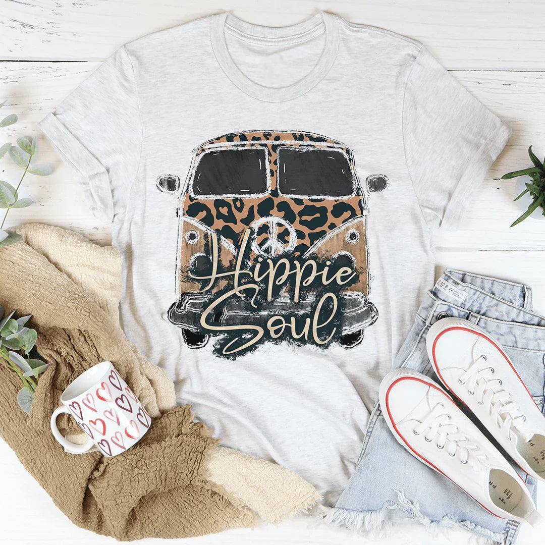 Hippie Soul Leopard Tee - WonderingCloth