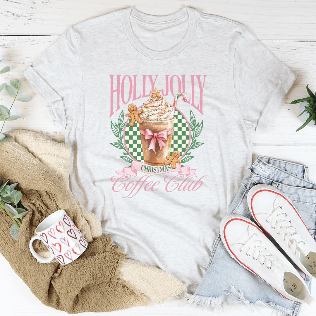 Holly Jolly Coffee Club Tee - WonderingCloth