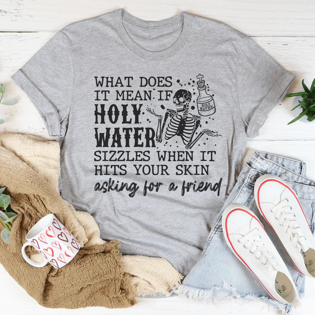 Holy Water Skull Tee - WonderingCloth