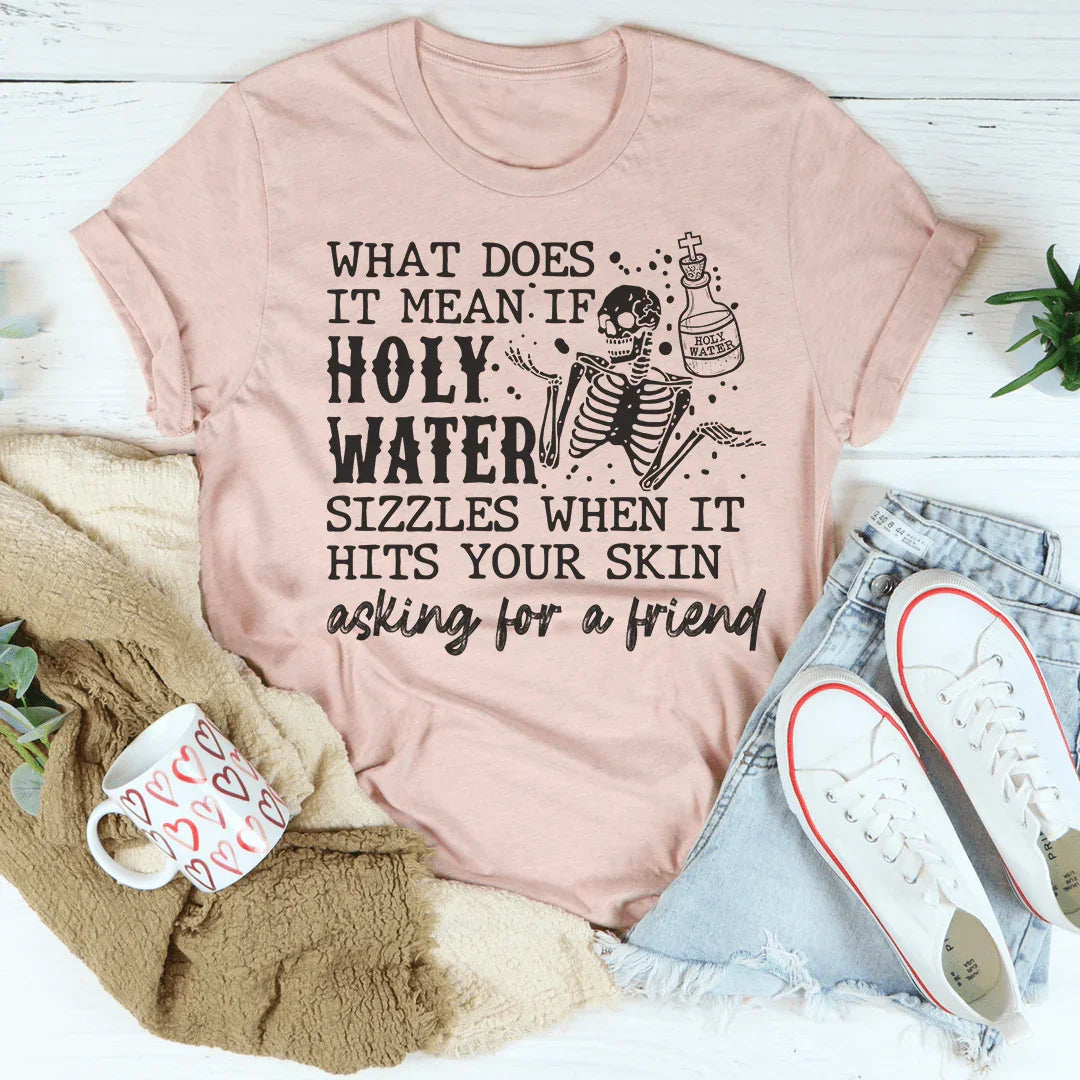 Holy Water Skull Tee - WonderingCloth