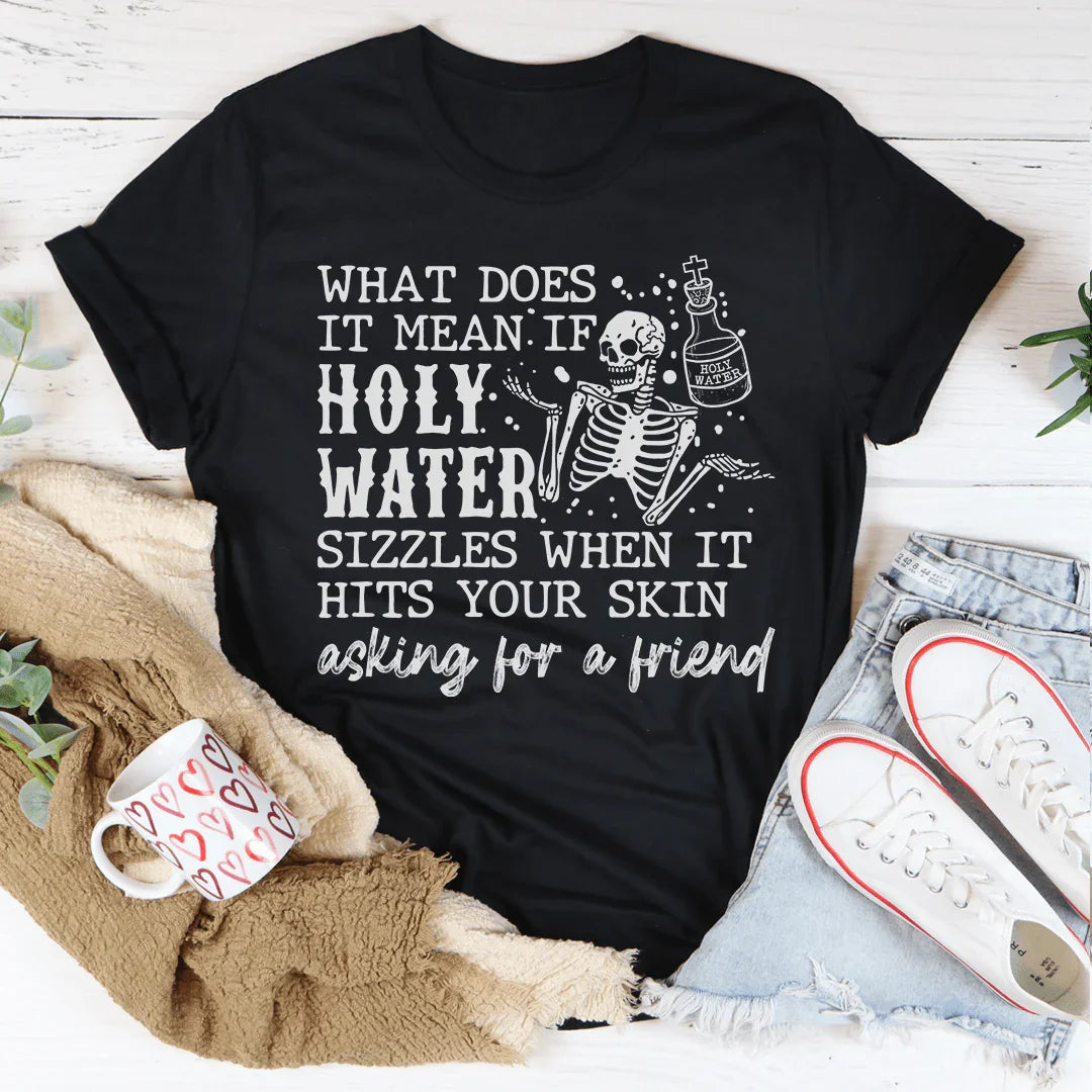 Holy Water Skull Tee - WonderingCloth