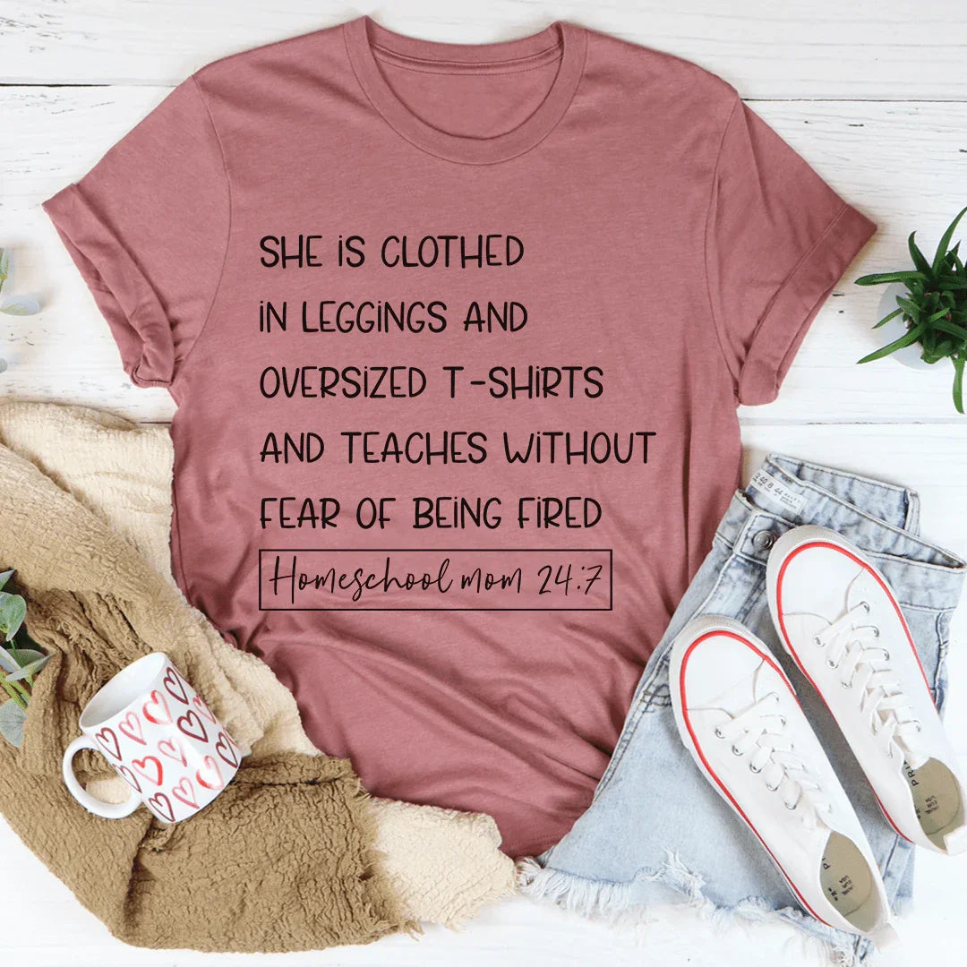 Homeschool Mom 24/7 Tee - WonderingCloth