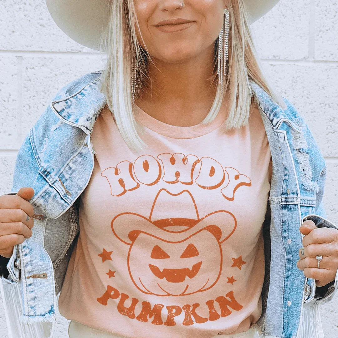 Howdy Pumpkin Tee - WonderingCloth