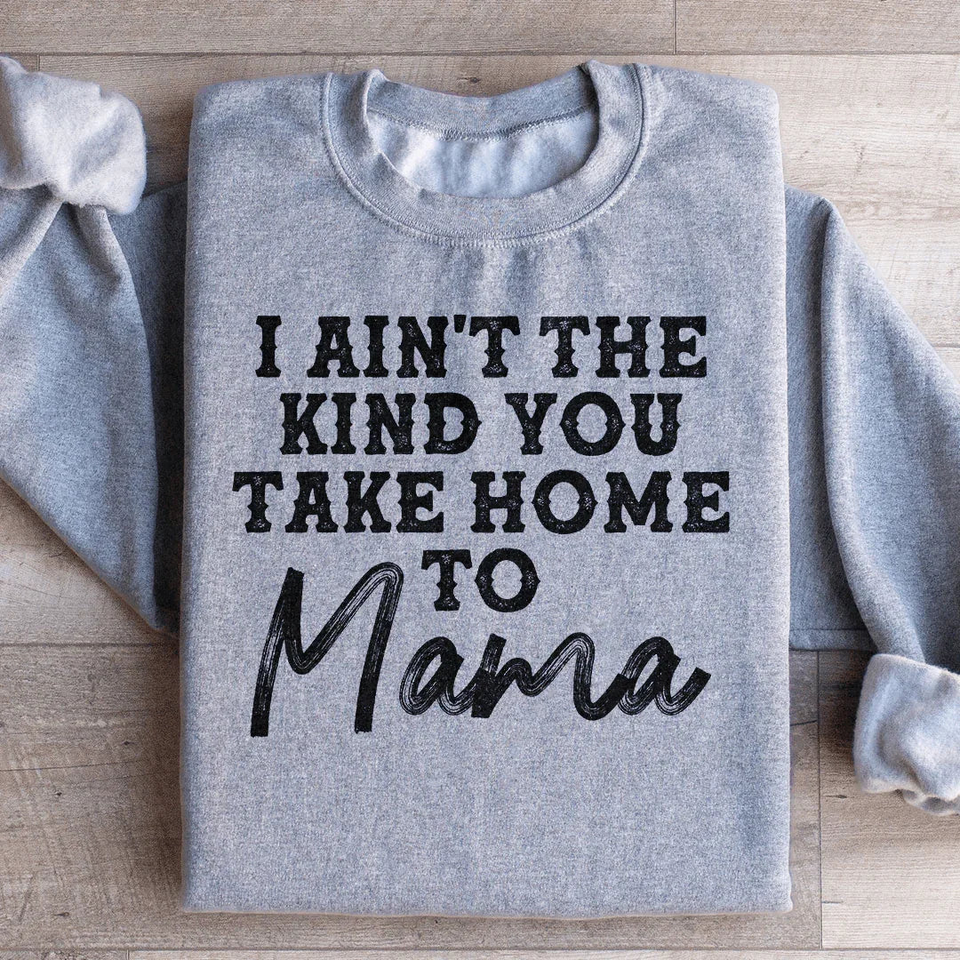 I Ain't The Kind You Take Home To Mama Sweatshirt - WonderingCloth