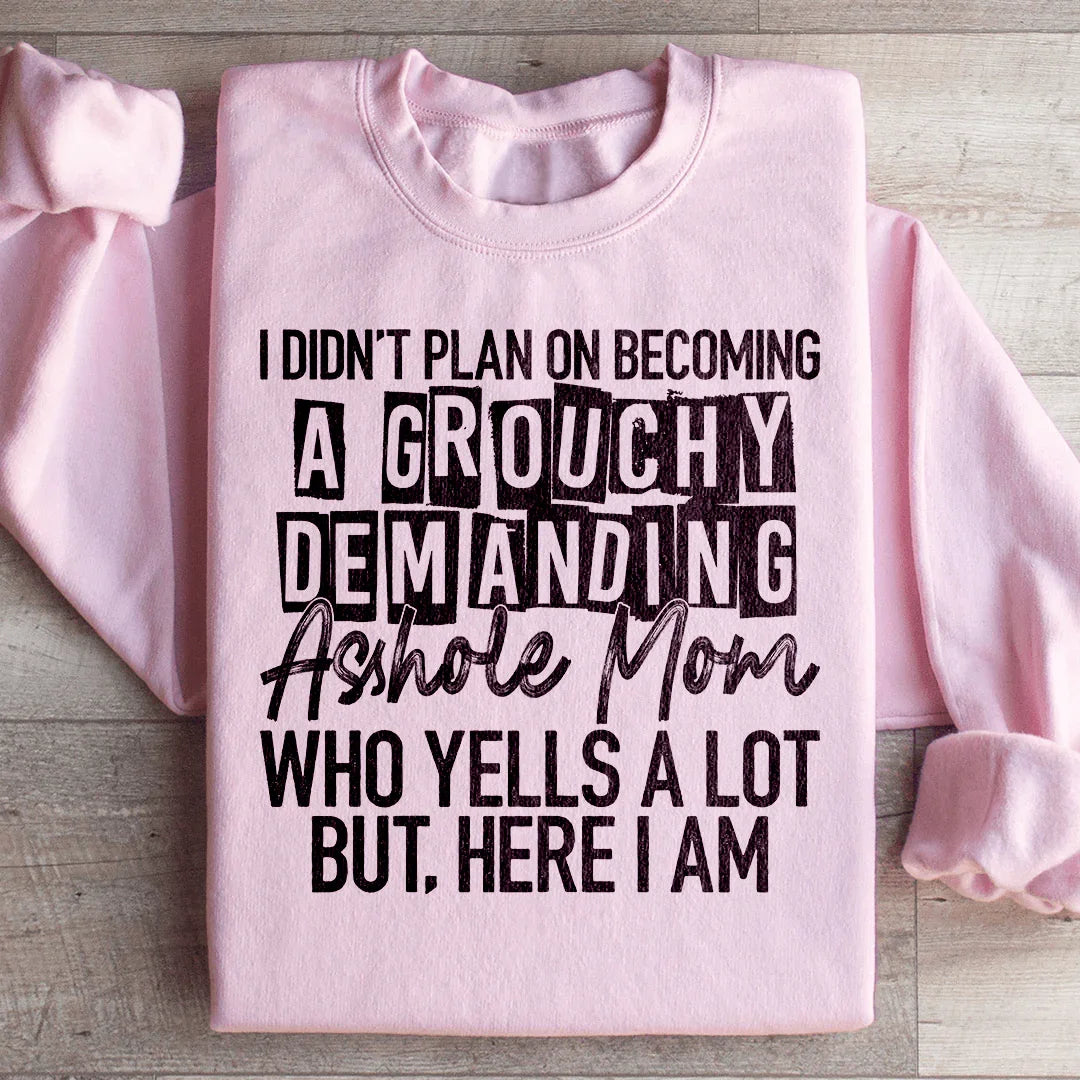 I Didn't Plan On Becoming A Grouchy Mom Sweatshirt - WonderingCloth