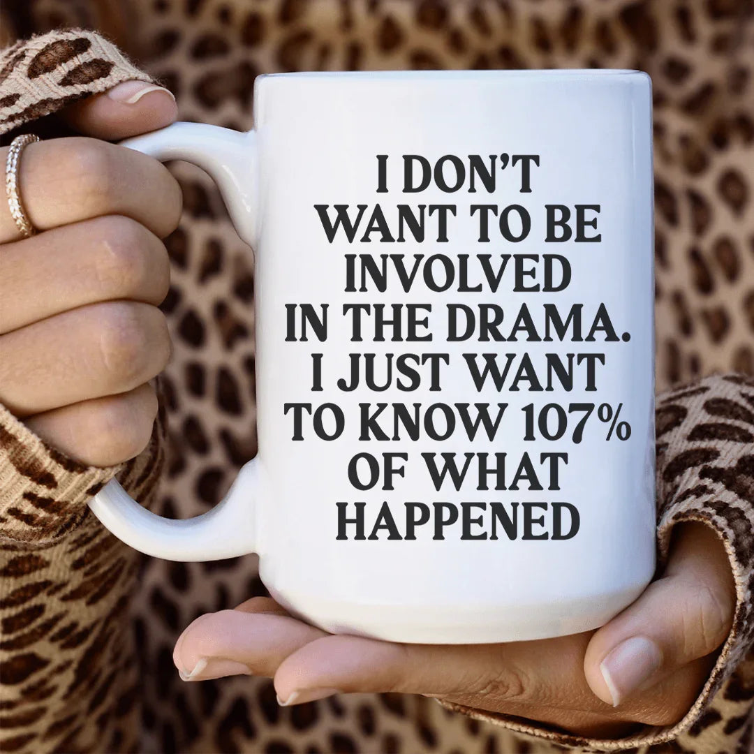 I Don't Want To Be Involved In The Drama Ceramic Mug 15 oz - WonderingCloth