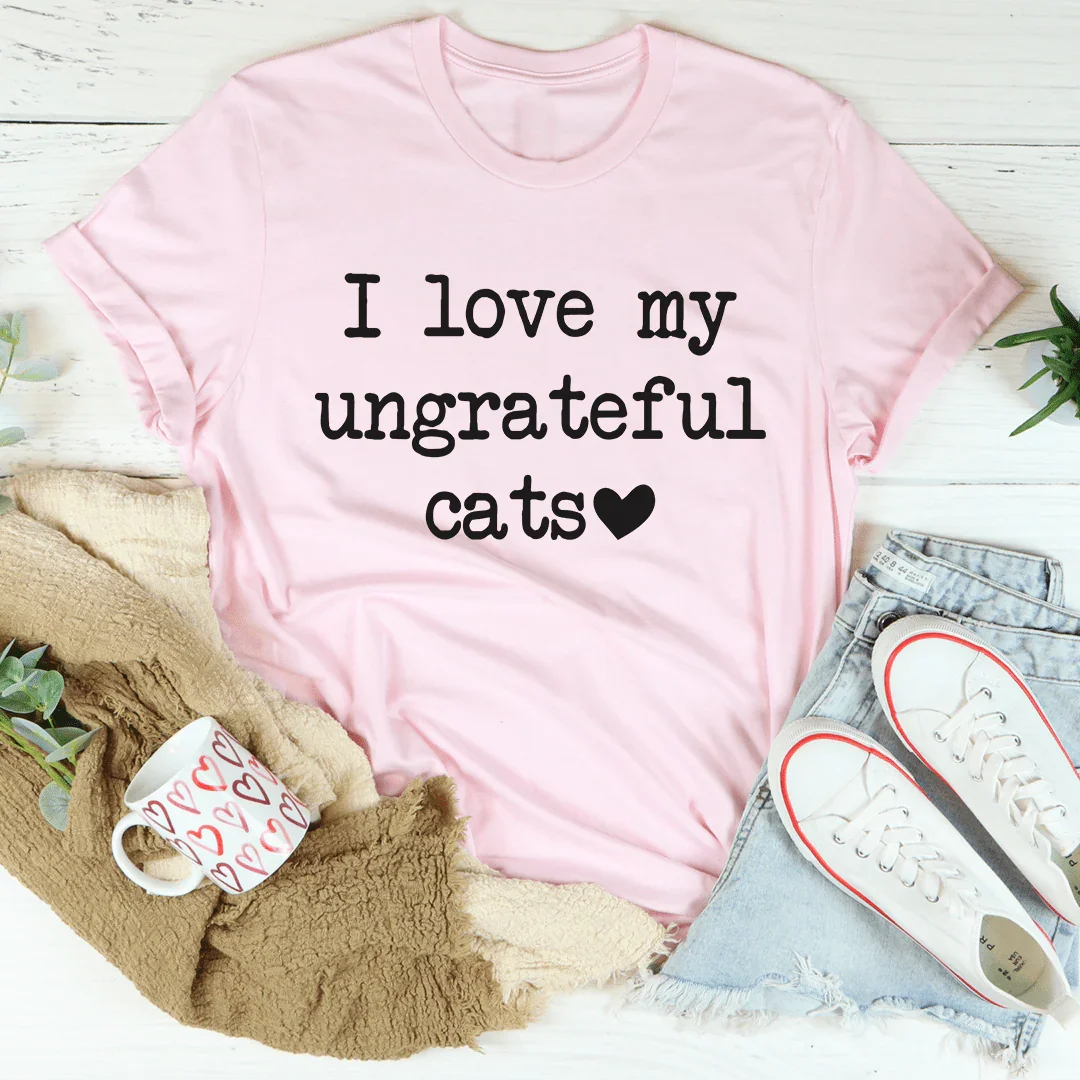 I Love My Ungrateful Cats Tee - WonderingCloth