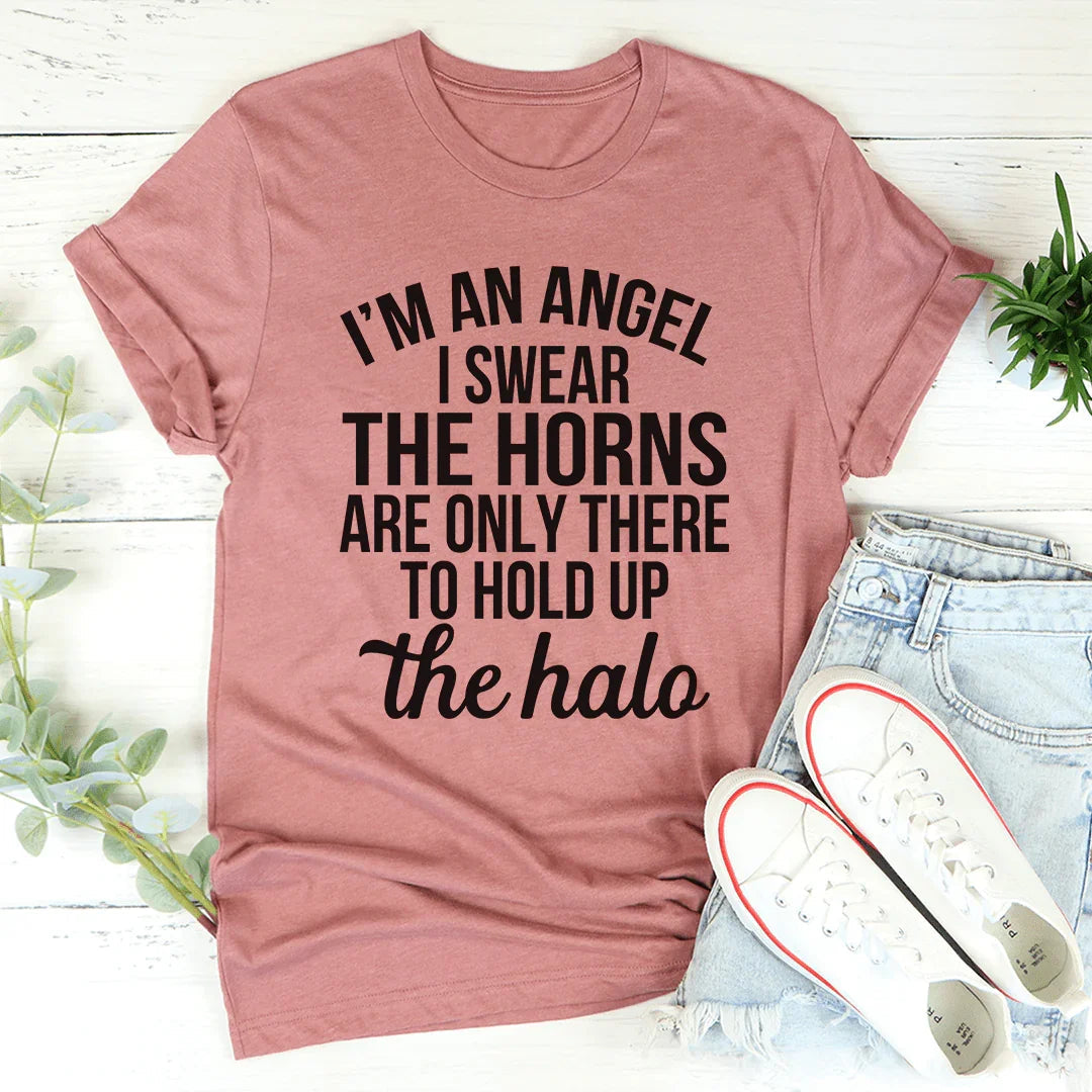 I'm An Angel I Swear Tee - WonderingCloth