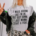 I Walk Around Like I'm Ok Tee - WonderingCloth