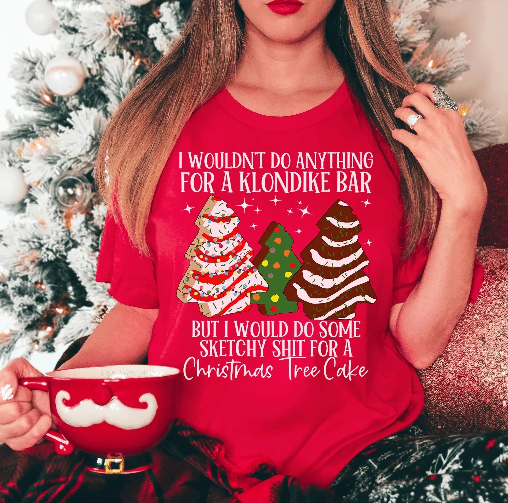 I Would Do Sketchy Stuff For A Christmas Tree Cake Tee - WonderingCloth