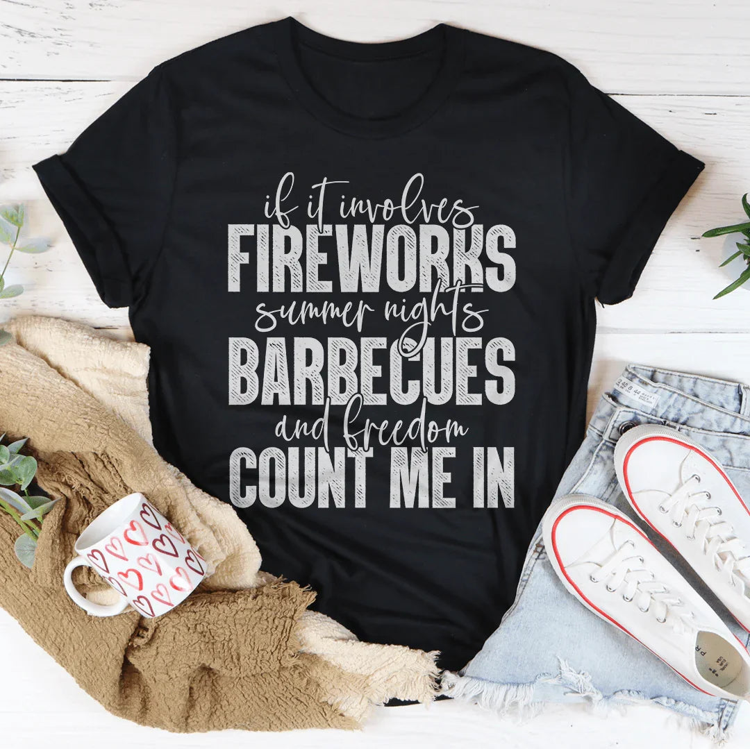 Fireworks Summer Nights BBQs & Freedom Tee - WonderingCloth
