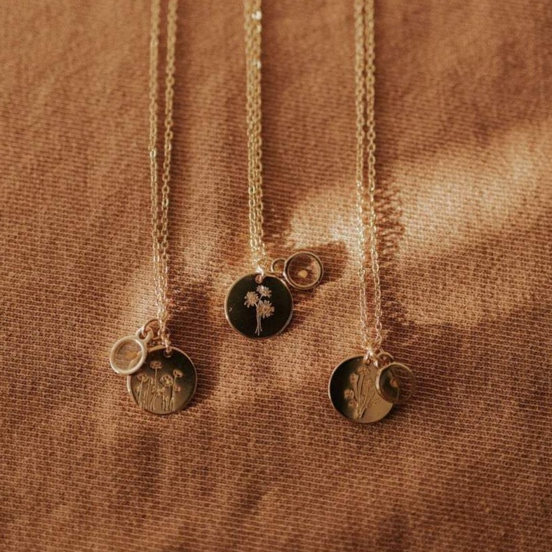 Wildflower Necklace with Mustard Seed - WonderingCloth