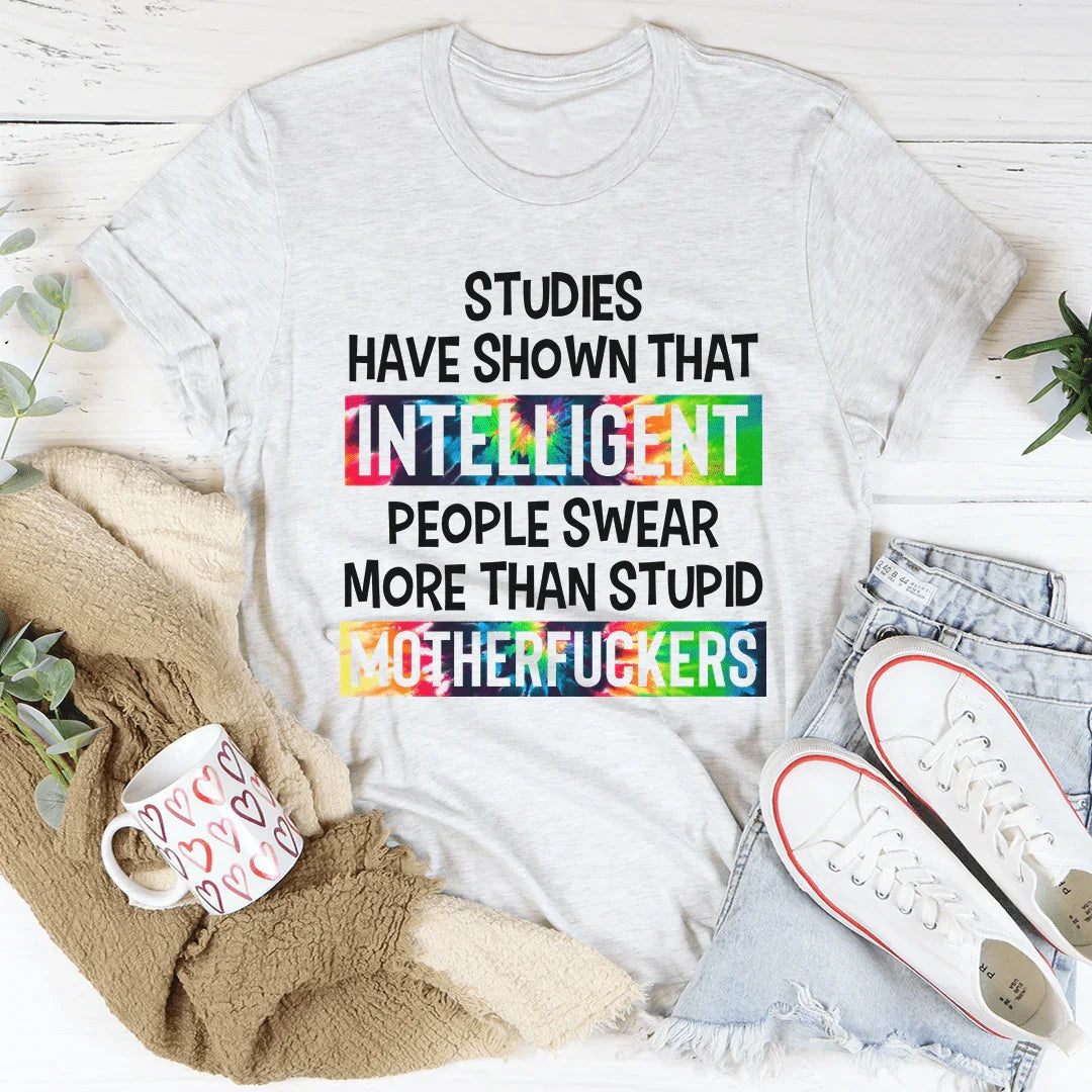 Intelligent People Swear Tee - WonderingCloth