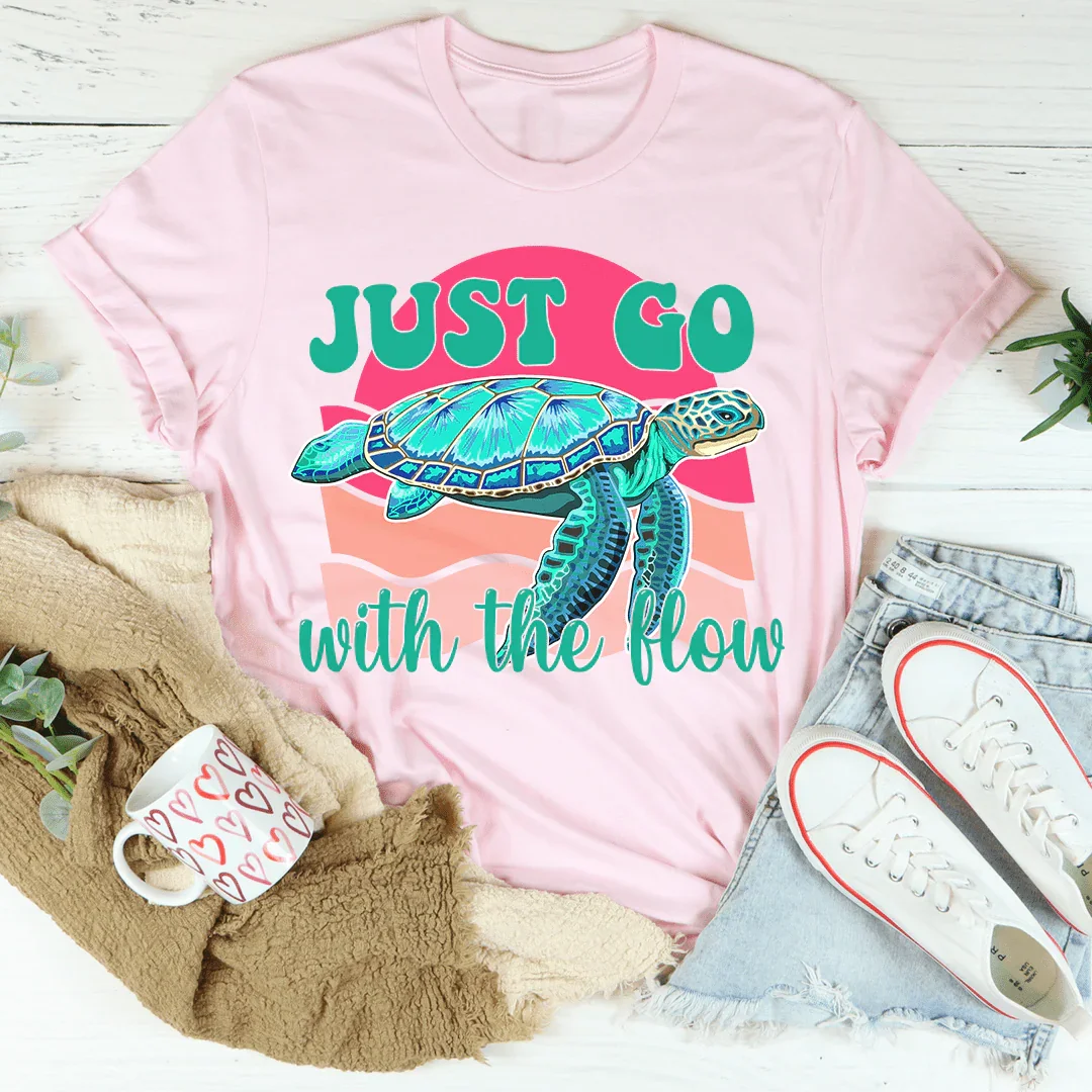 Just Go With The Flow Tee - WonderingCloth