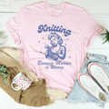 Knitting Because Murder Is Wrong Tee - WonderingCloth