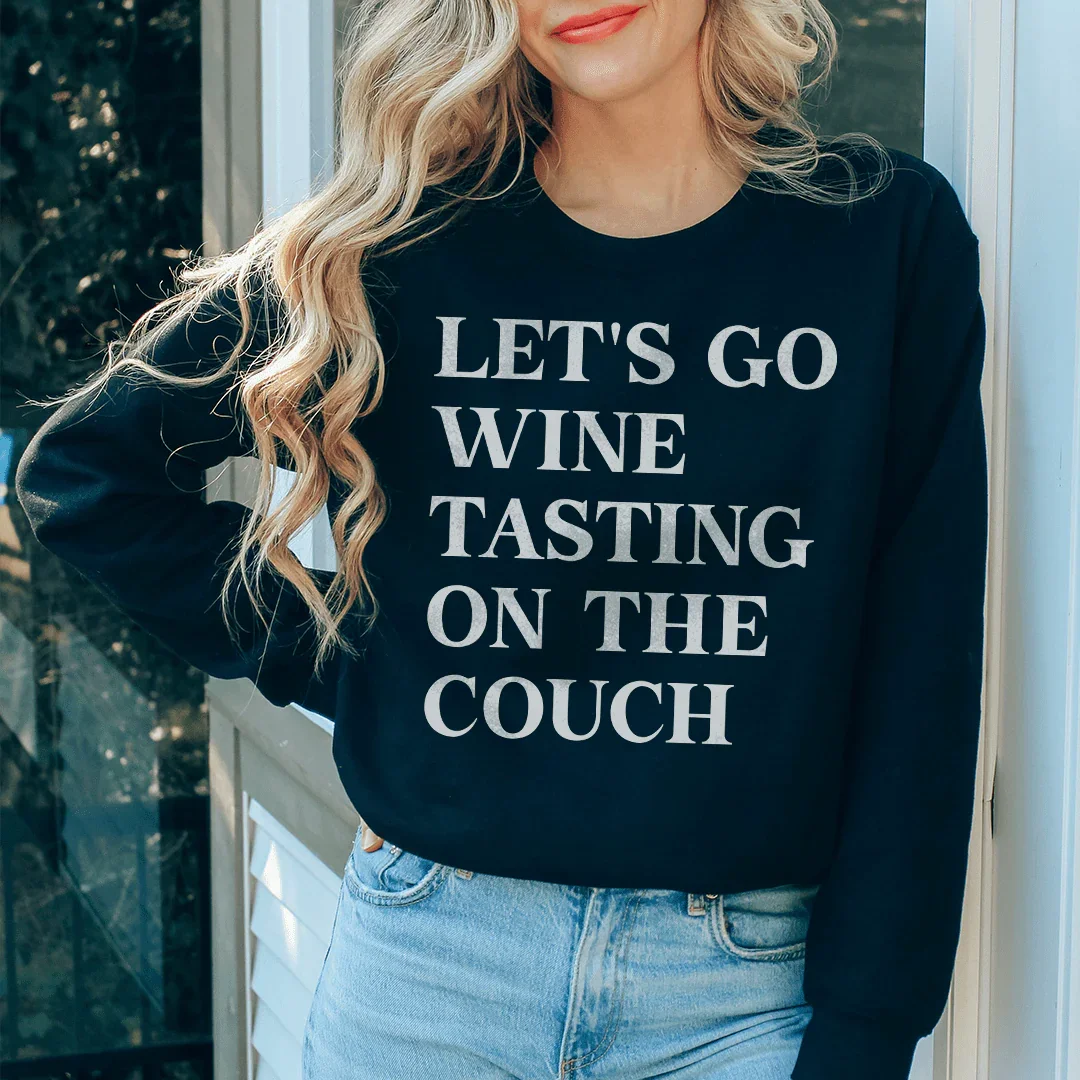 Let's Go Wine Tasting On The Couch Tee - WonderingCloth