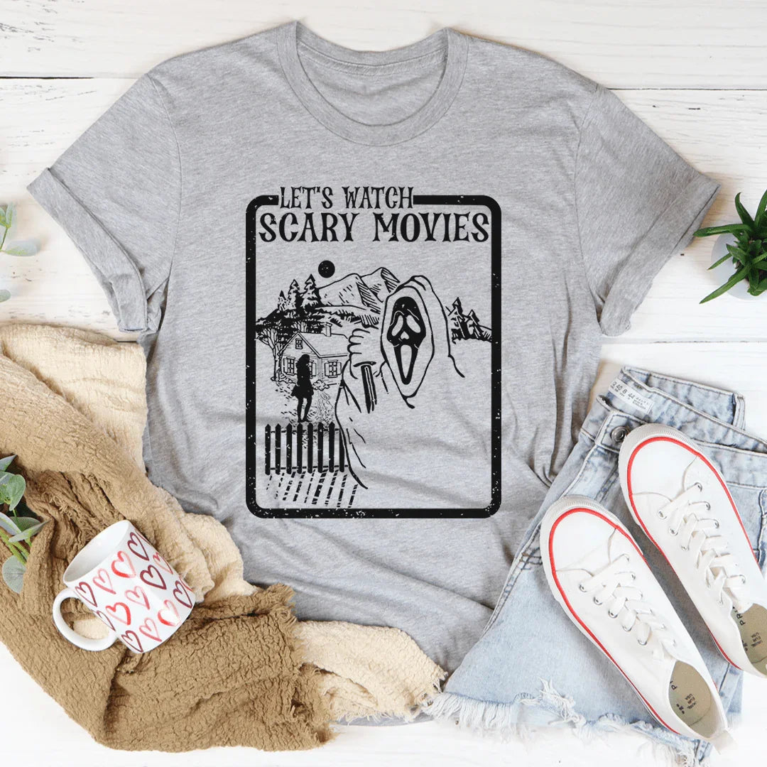 Let's Watch Scary Movies Tee - WonderingCloth