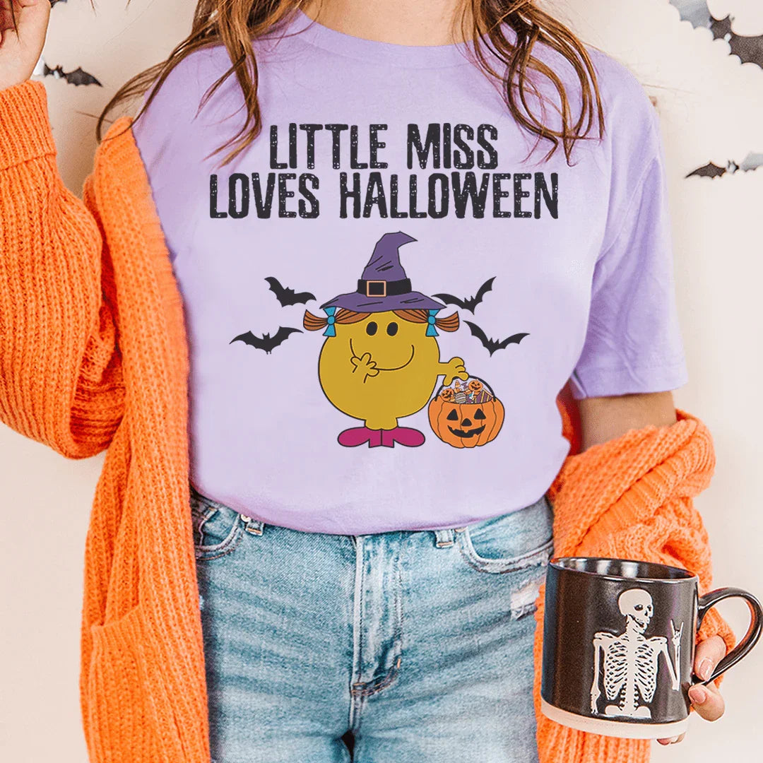 Little Miss Loves Halloween Tee - WonderingCloth