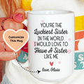 Luckiest Sister Custom Mug - WonderingCloth
