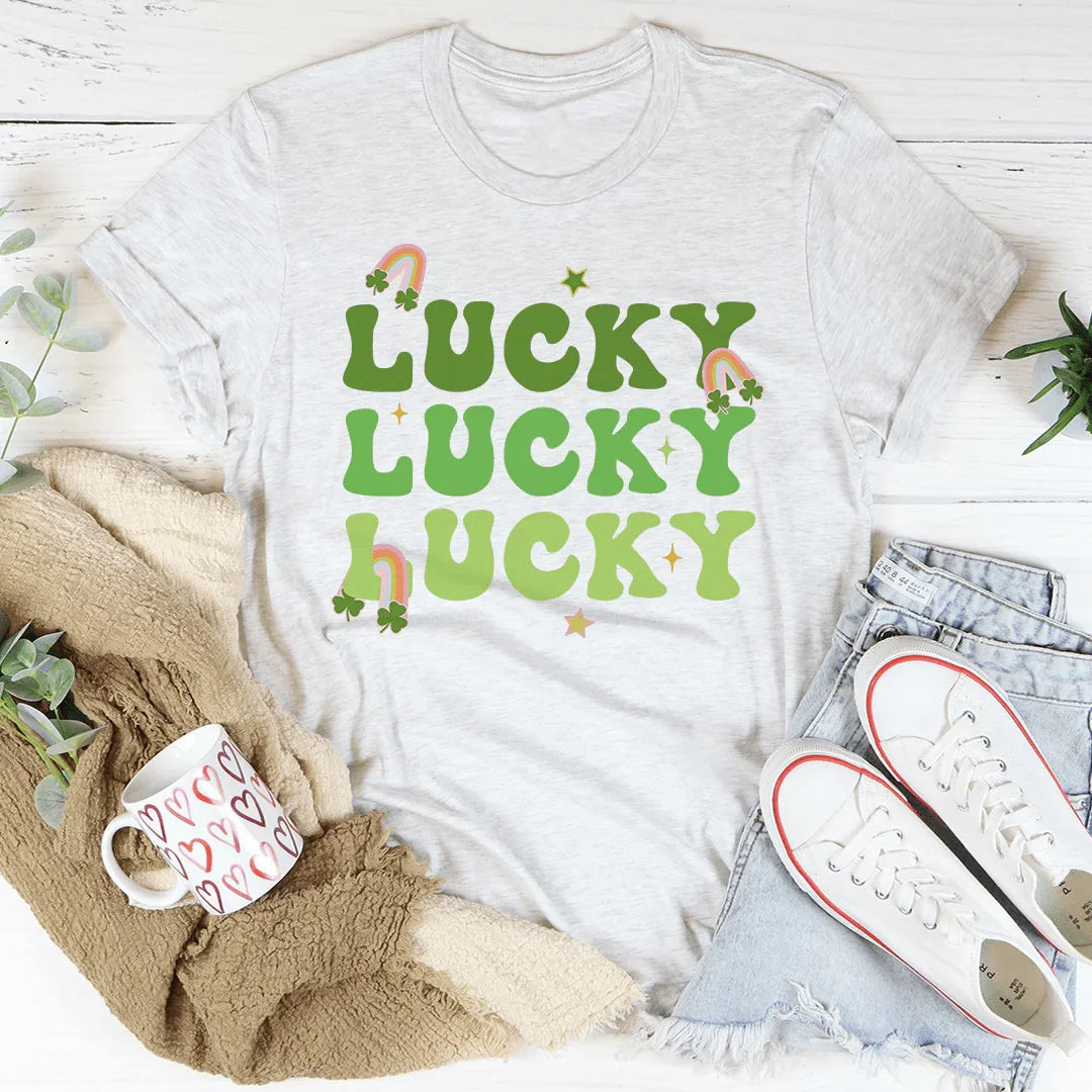 Lucky Retro Rainbow Tee - WonderingCloth