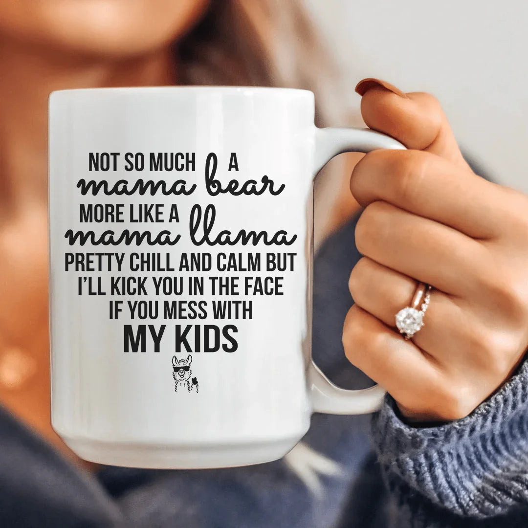 Mama Llama Ceramic Mug 15 oz - WonderingCloth