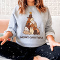 Meowy Christmas Sweatshirt - WonderingCloth
