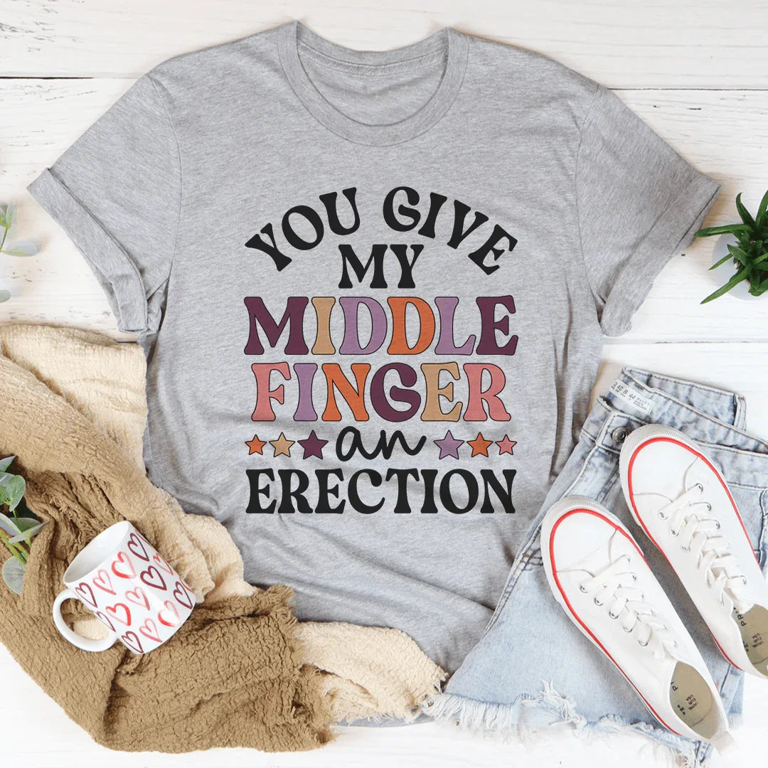 Middle Finger Tee - WonderingCloth